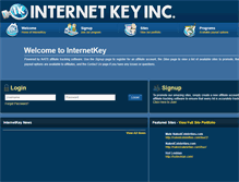 Tablet Screenshot of internetkey.com